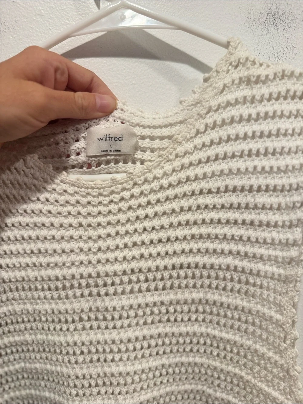 Wilfred Ivory Crochet Peek Top